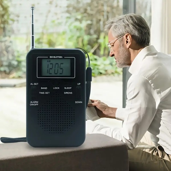 Taskullinen AM/FM-kannettava radio, jolla on hyvä vastaanottoteho