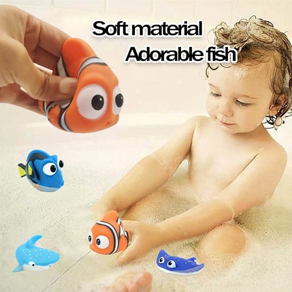 Badelegetøj til børn, baby badelegetøj, hajs badelegetøj, 4 stk. til småbørn