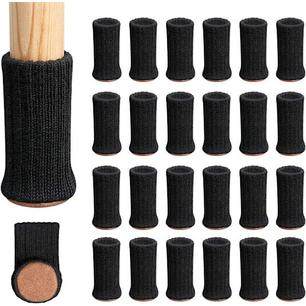 24 stk stolsøkker for stoleben, møbelben, sklisikre puter for passer til 2-4 cm diameter stoleben
