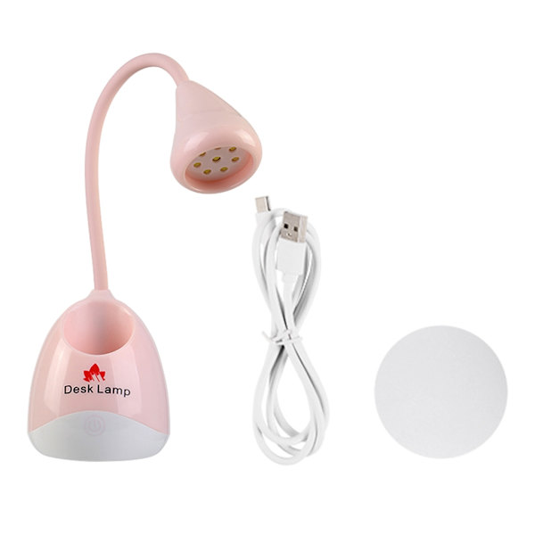 LED UV-nagellampa, Mini Hands Free Light Rotatable Nagel torktumlare Snabbtorkande Nagellack Härdande Lampa Svanhals Flash Härdande Ljus Pink 0.24