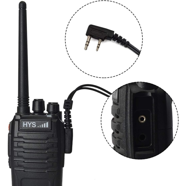 Air Covert Akustisk Rörsnäcka Walkie Talkie Säkerhetsheadset 2-stifts med PTT-mikrofon