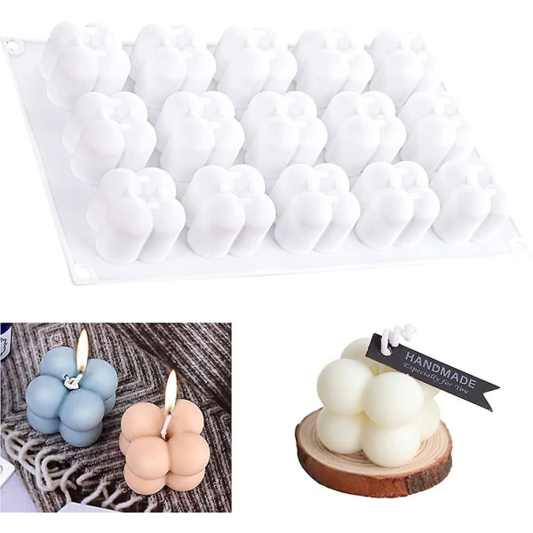 15-cavity Cube Molds Silicone Mold Baking Making 3d Handmade Candles