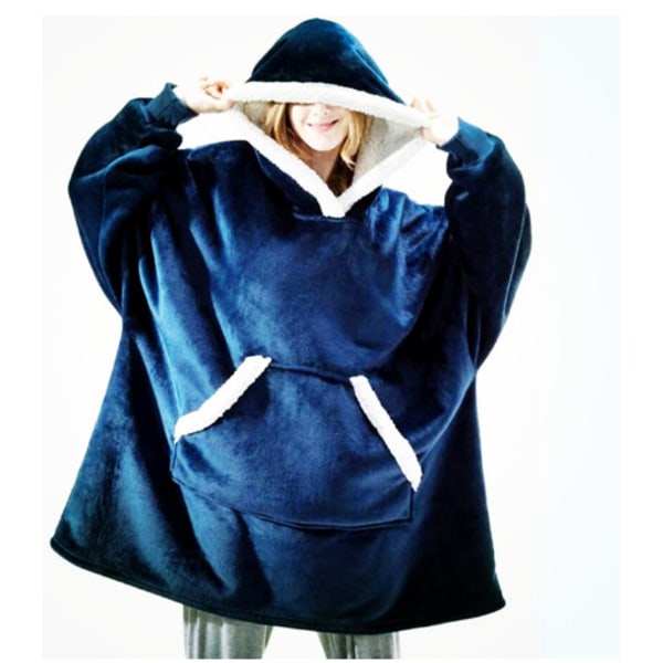 Hettegenser for kvinner, Unisex-hettegenser, Stor genser Black average size
