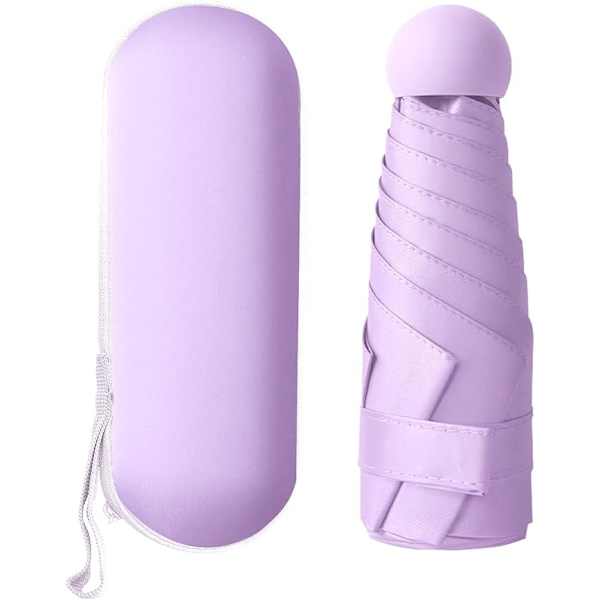 Foldbar paraply, 6-ribs vindstærk Purple
