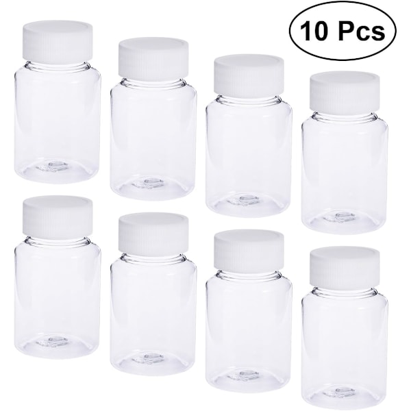 80ml Tomma Plastflaskor Klara Flaskor för Kemiska Mediciner