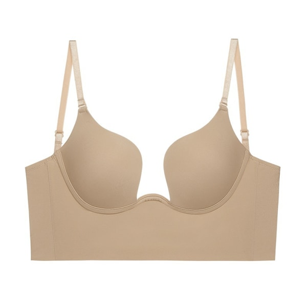 Kvindernes Low Back Bra Deep U Bra Beige Beige XL