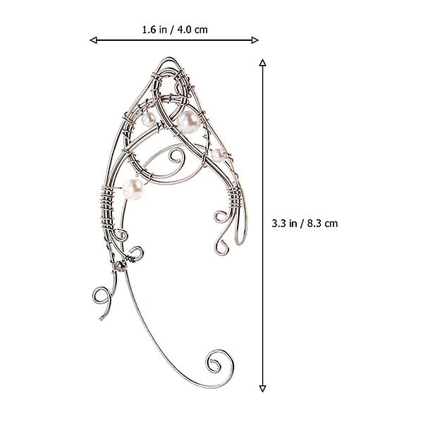 2 stk mote alveøremansjetter Ørekrok klips på øredobber Smykkegave for kvinner (8,3x4 cm)