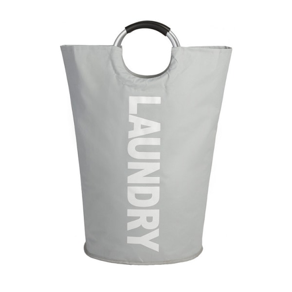 Stor skittentøyskurv sammenleggbar vaskepose, sammenleggbar vaskekurv, sammenleggbar vaskebeholder (lys grå 115L)