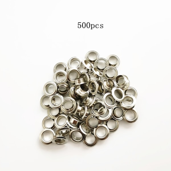 Øjetænger, Professionelt Øjehullersæt med 500 stykker (indvendig 10 mm) metaløjer til læderstof presenning Pvc Gardin