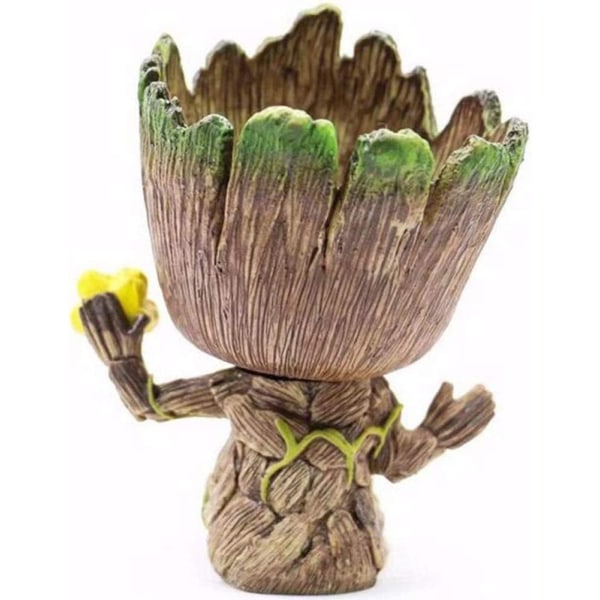 Plantekar Groot blomsterpotte - Guardians of The Galaxy Groot for penneholder、 Skrivebordspynt、Plantepotte med dreneringshull (2 pakke)