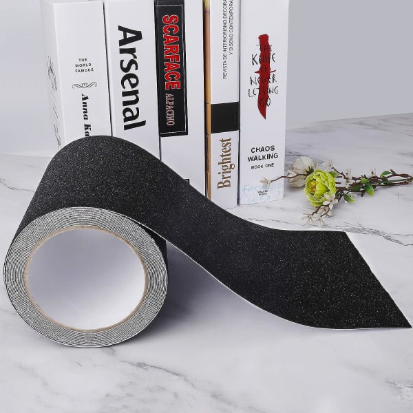 Selvklebende sklisikker tape for trapper, friksjon, slipende for sikkerhet - svart 10CMX10M