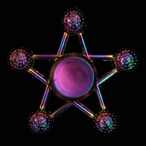 Hot Rainbow Metal Fidget Spinner - Farverig håndspinner i zinklegering - Antistresslegetøj til børn og voksne - Gaver til børn og voksne