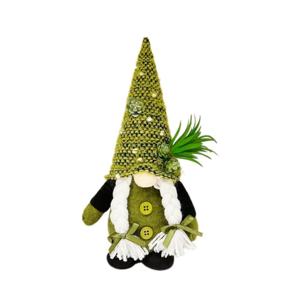 Ny stickad saftig ansiktslös docka figur jul tomte dvärg plyschleksak (Brown Beard)
