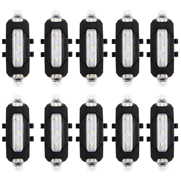 10 st USB uppladdningsbar stroboskop varningslampa för bilcykel Motorcykel Drone Night Led Prompt Anti-co