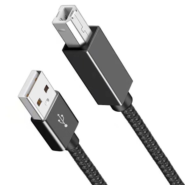 Printerkabel USB A til USB B 2.0 GRÅ 3M Grå Grey 3m