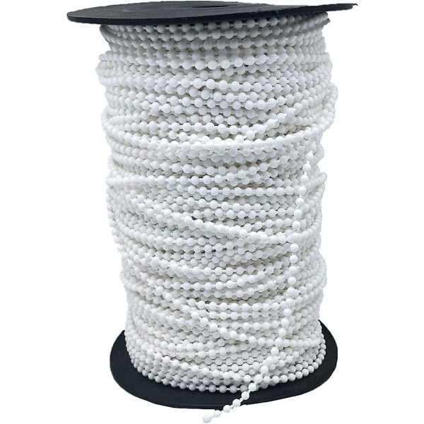 10m hvid plast rullegardin perle kæde kæde reb, rullegardin romersk skærm kæde reparation