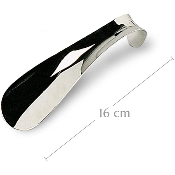 Small Steel Metal Shoehorn 16cm Length - Handy to Hang Portable for Travel Perfect for Daily Use