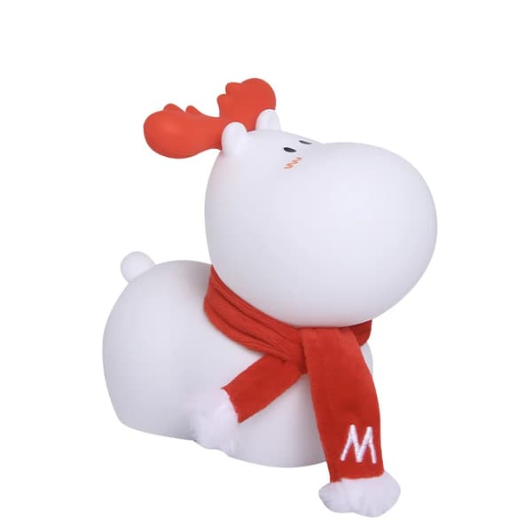 Touch-Sensitive Deer Shaped Silicone LED Table Lamp for Kids Room Decor, Night Light, Reindeer, Christmas