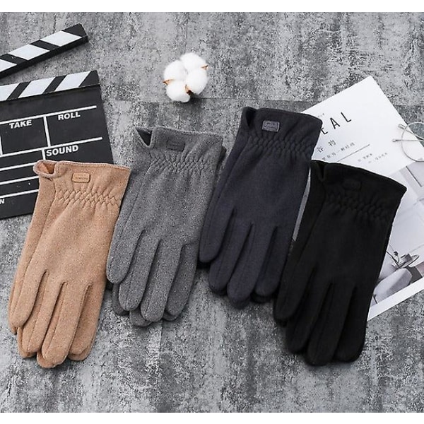 Vinter varma handskar för män för ridning, pekskärmskörning, plus sammet, förtjockning, värmebevarande