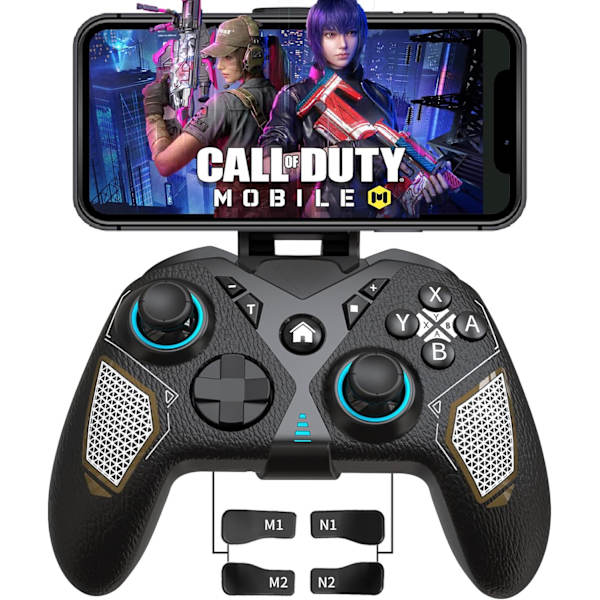 T3 2.4G PC-kontroller, trådløs spillkontroller for Android med Turbo og dobbelmotorer, spillkontroller for Android TV/TV-boks