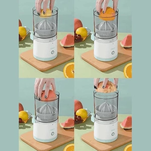 Bärbar elektrisk Citrus Juicer Uppladdningsbar Hands Free Tuggande Apelsin Juicer Citronpress