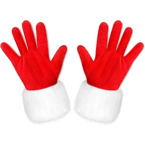 Jultomtehandskar i Päls för Kvinnor Kostymer Festfavoriter Tillbehör