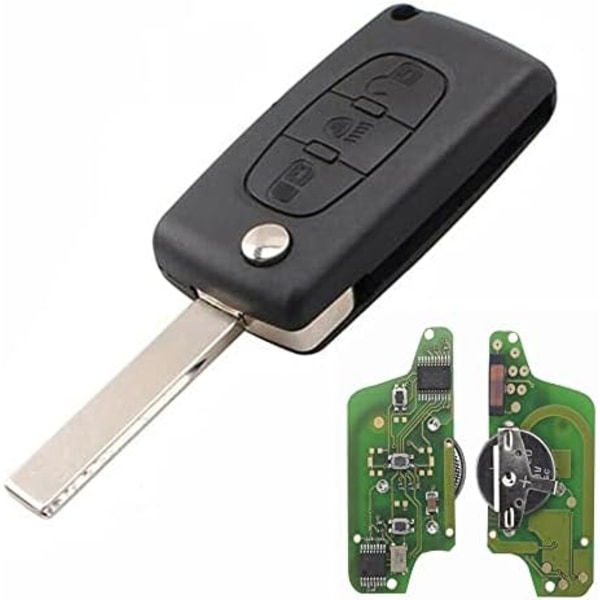 3-knapps fjärrkontroll med CE0523-nyckel för programmering för Citroen C1 C2 C3 C4 C5 C6 C8 Xsara Picasso Peugeot 207 208 307 308 407 807 L