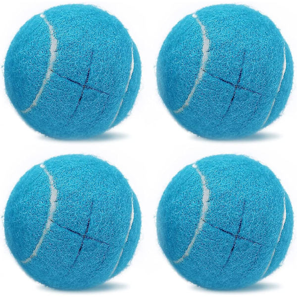 4 stk. forudskårne tennisbolde til møbelben og gulvbeskyttere, stærke og holdbare filt glidebeskyttere Blue