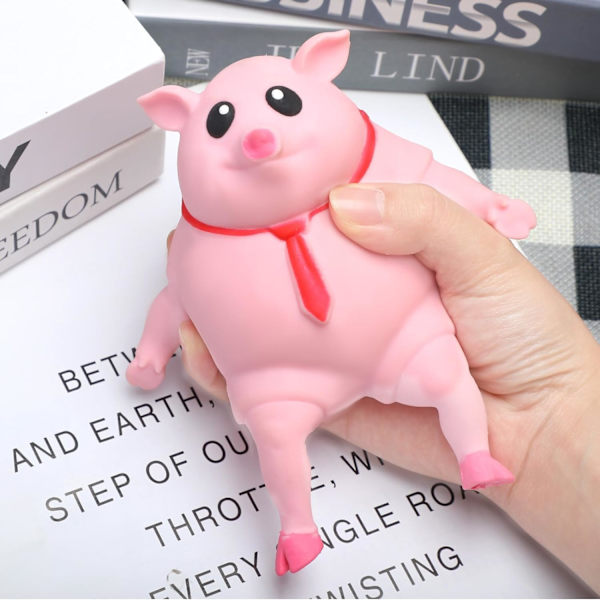 Latex Piglet Mjuk Avlastningsdocka Leksak, Djur Hög Elastisk Sträckbar