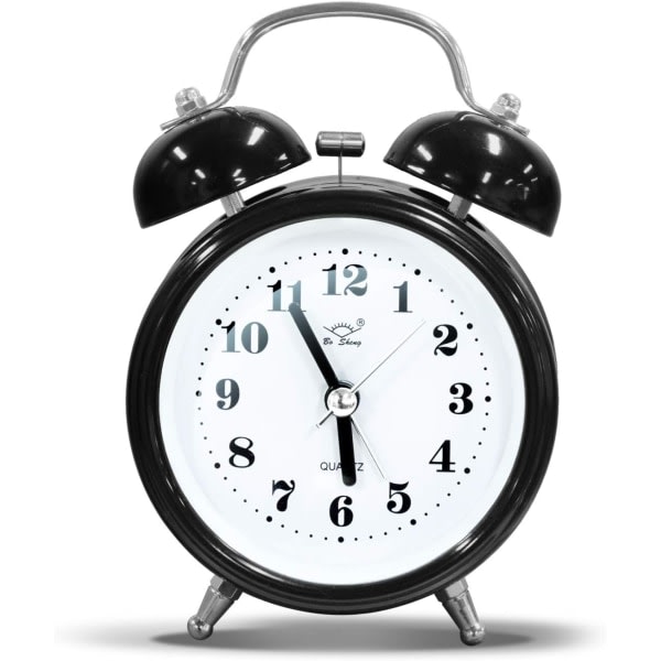 Tommer (ca. 10,2 cm) Vækkeur med dobbelt ur med tredimensionel skive Enkelt vækkeur Højt ringende