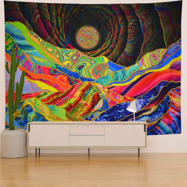Sol tapet Färgglad Bohemian Tapestry Fantasy 3d Tapestry200x130cm