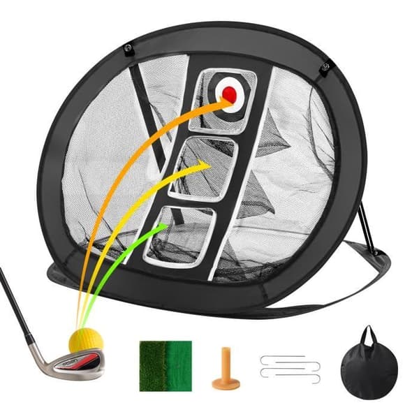Golf Slagnet - VEVOR - Bærbart Chipnet, Indendørs og Udendørs - Golfelskere, Have - Sort
