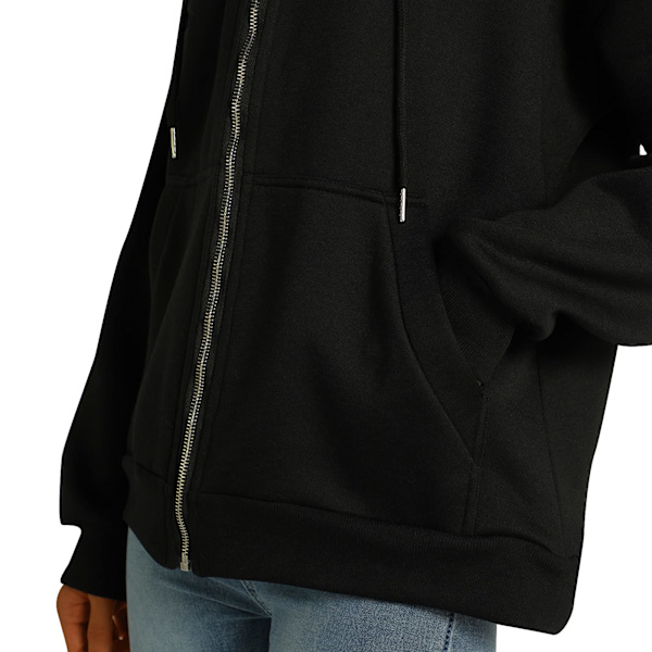 Naisten Huppari, Huppari, Vintage Oversize Hikipaita Black XL