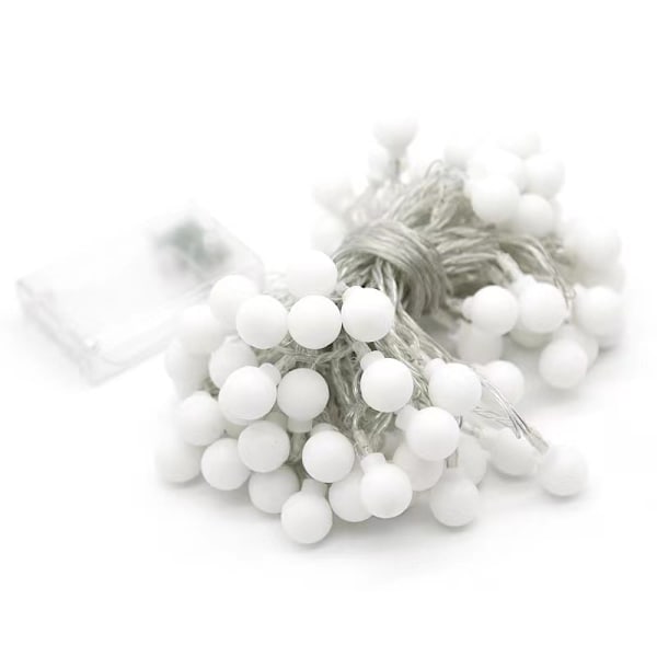 7M 50 LED Solcellelysstreng Have Fe-lys Colored white balls