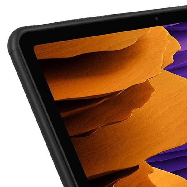 Samsung Galaxy Tab S7 FE -kotelo, kaksoismateriaalinen, suojaava, tuki, musta