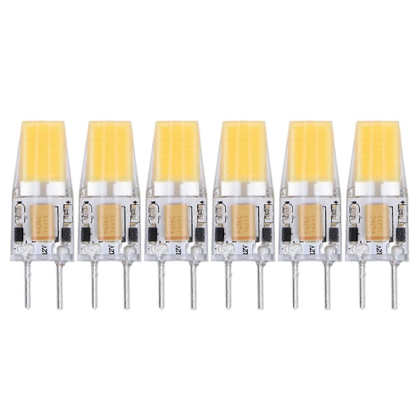 Silikon LED-lampa GY6.35 5W AC DC12V COB Ljus Energisparlampa 6-pack {db}