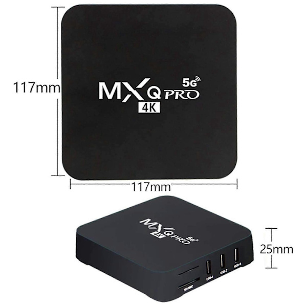 Android TV-box, 4K HDR Streaming Media Player, 4 GB RAM 32 GB ROM Allwinner H3 Core Smart TV-box