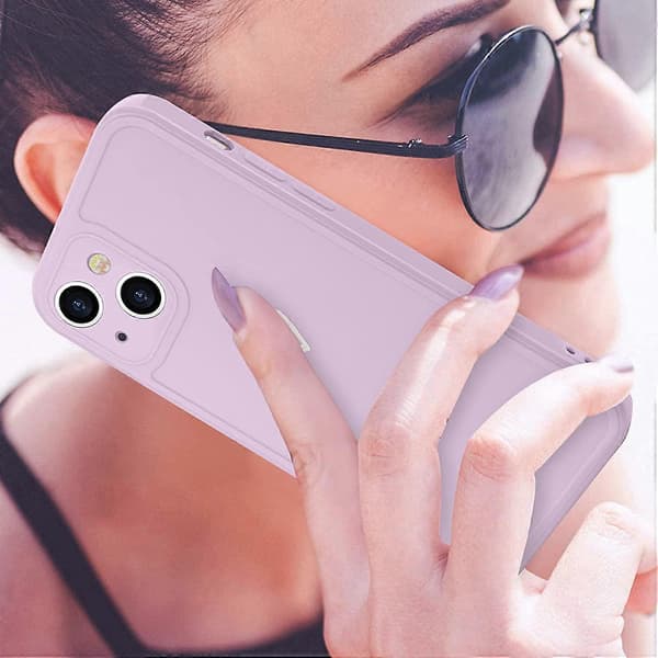 Sött silikonskal för tjejer, stöttåligt skydd med kärleksmönster för iPhone 13 Rosa