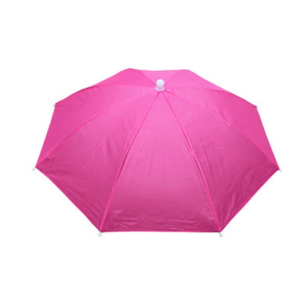 Sammenklappelig paraply/paraplyhat UV-beskyttelse Campinghætte rose red