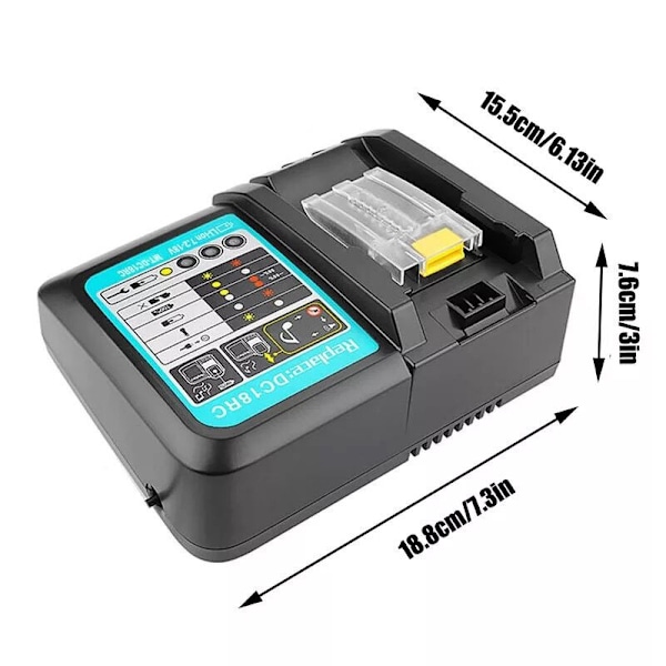 Makita Makit oplader DC18RC uden skærm 14.4V-18V effekt 3A - Perfekt