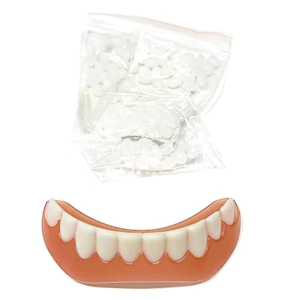 Finer Snap On Falske Teeth Instant Smile Kosmetiske Proteser Dental Nedre Finer