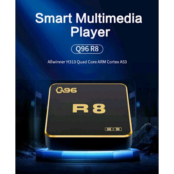 Q96 R8 TV-box Android 10 Iptv Allwinner H313 Fyrakärnig 2.4g 5g Dubbel Wifi Uhd Hdr10 4k Mediaspelare H. 265 8gb 128gb Hem(4GB＋64GB) 4GB＋64GB