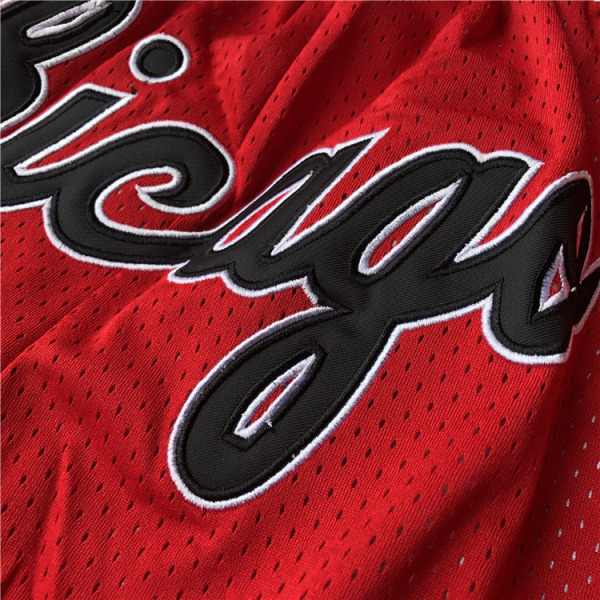 Nba Chicago Bulls Shortsit Brodeeratut Urheilukoripalloshortsit Punainen Red XXL