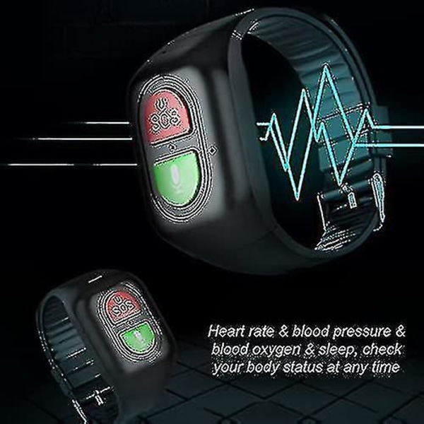Smartwatch til ældre med alarm påmindelse og SOS panik knap
