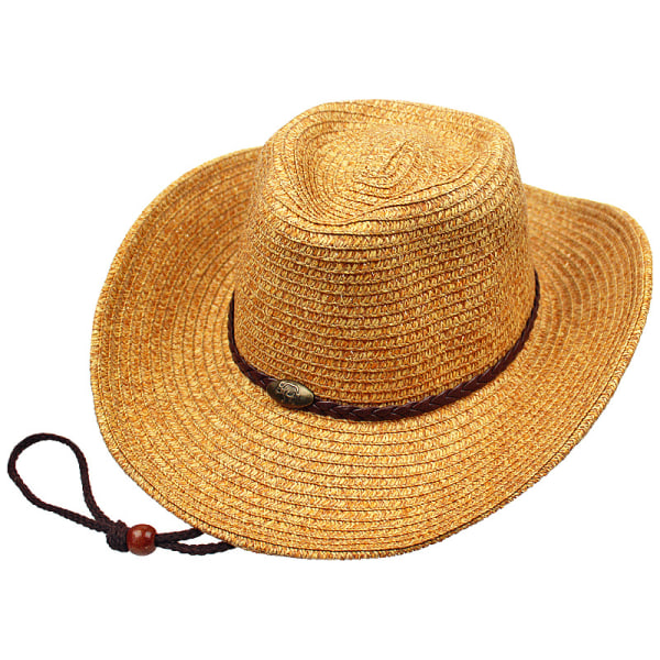 Cowboyhatt,sommerstrand Panama solhatter Herre & Kvinner Cowgirl med bred rand