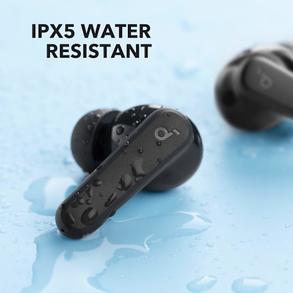 P20i True Wireless Earbuds, 10 mm drivere med stor bas, Bluetooth 5.3, 30 timers lang spilletid, vandafvisende, 2 mikrofoner til AI-klare opkald