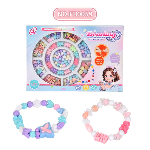 Pärlkit för barn, pysselset för att göra armband och halsband FB0069