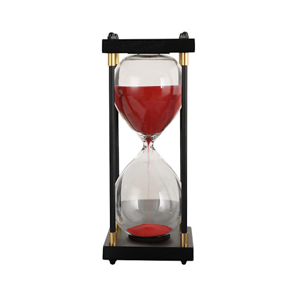 Sandtimer, dekorativ sandtimer i tre, stor timeglass timer 60 Red sand