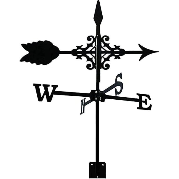 Metallinen tuuliviiri nuolikuoristeella, puutarha H-tuulisiipi Tuulisiipi Ammattimainen mittaus