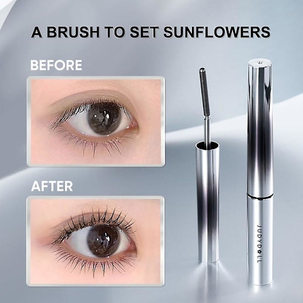 Judydoll Curling Lron Mascara - Vandtæt, Ekstra Langtidsholdbar, Ingen Drys eller Klumper, Lange Vipper (Buede Brun) Curling Brown